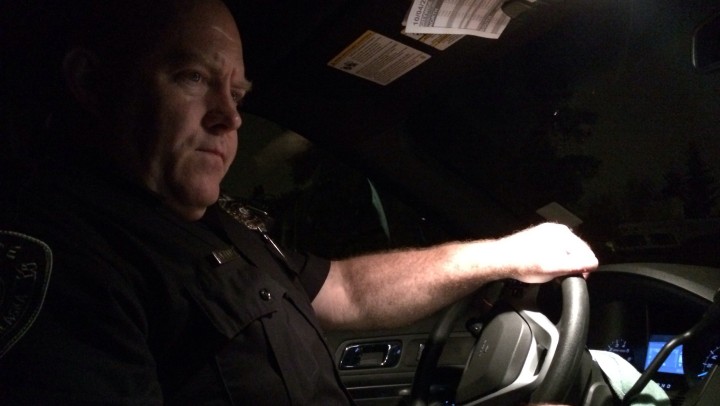 Ofc. Scott Lofthouse, a former gang intelligence officer with the Anchorage Police Department, returned to overnight patrols in Mountain View in October 2014.