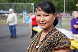 Shelly Paw at a World Refugee Day event at Mountain View Lions Park, June 19.